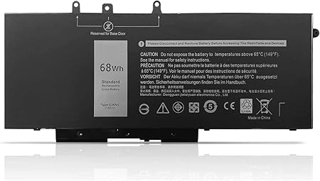 Laptop Battery 68WH GJKNX 93FTF for Dell Latitude 5280 5288 5290 5480 5488 5490 5491 5495 5580 5590 Precision 15 3520 Mobile Workstation VG93N NY5PG WFWKK 4CMT 83 XPC DJWGP DY9NT 5YHR4